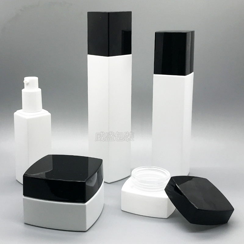 方形化妆品玻璃瓶 面霜瓶子黑色玻璃瓶现货(图6)